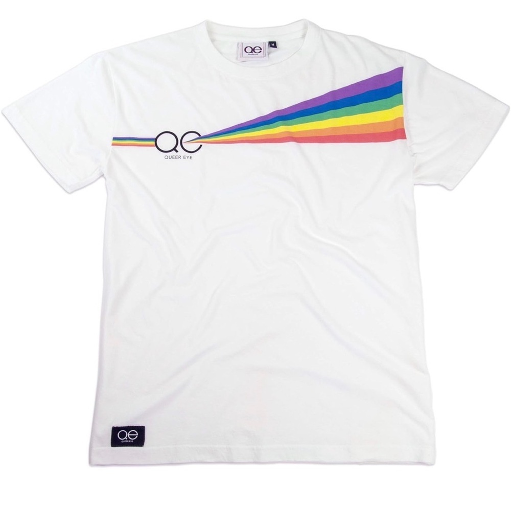 QUEER EYE White Prism Tee Size XL